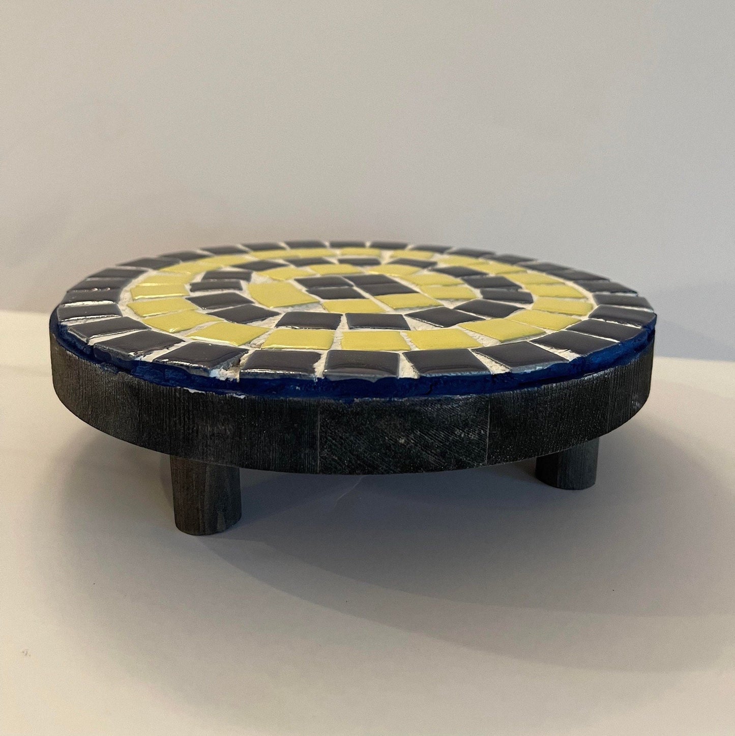 Large Yellow & Blue Plant Stand