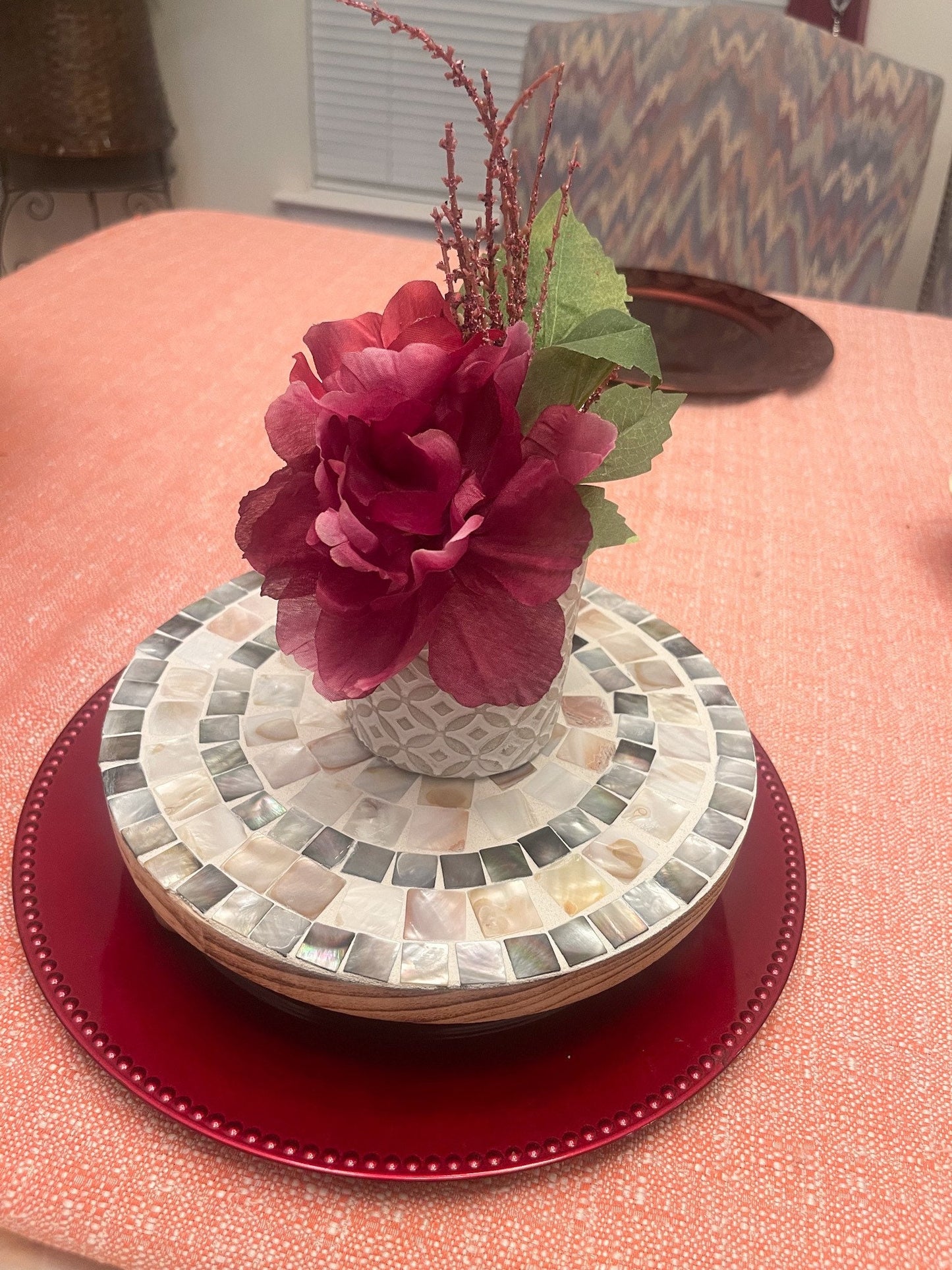 Indoor Garden Mother-Of-Pearl Plant Stand/FREE SHIPPING