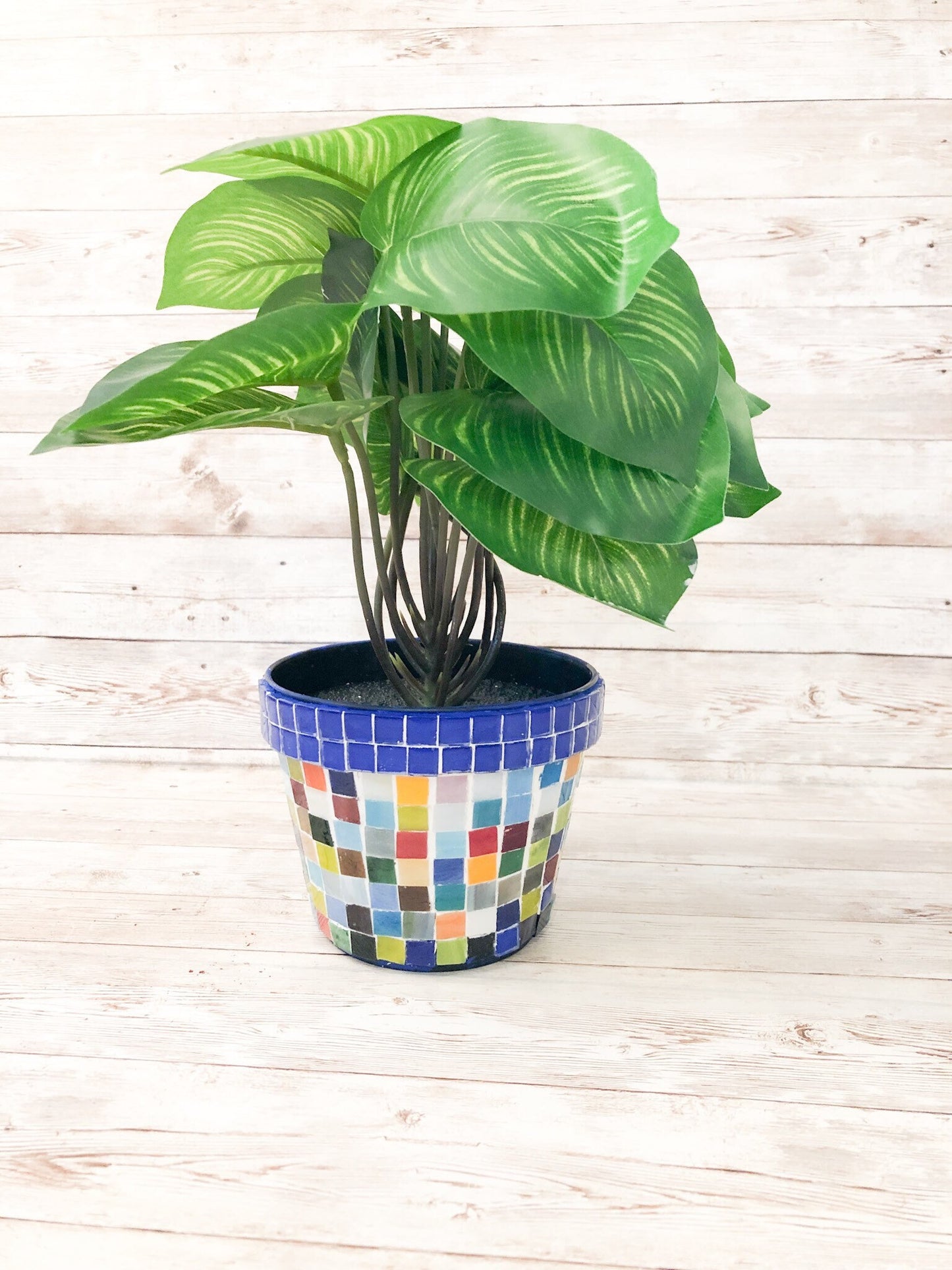 Mosaic Potted Silk Plant