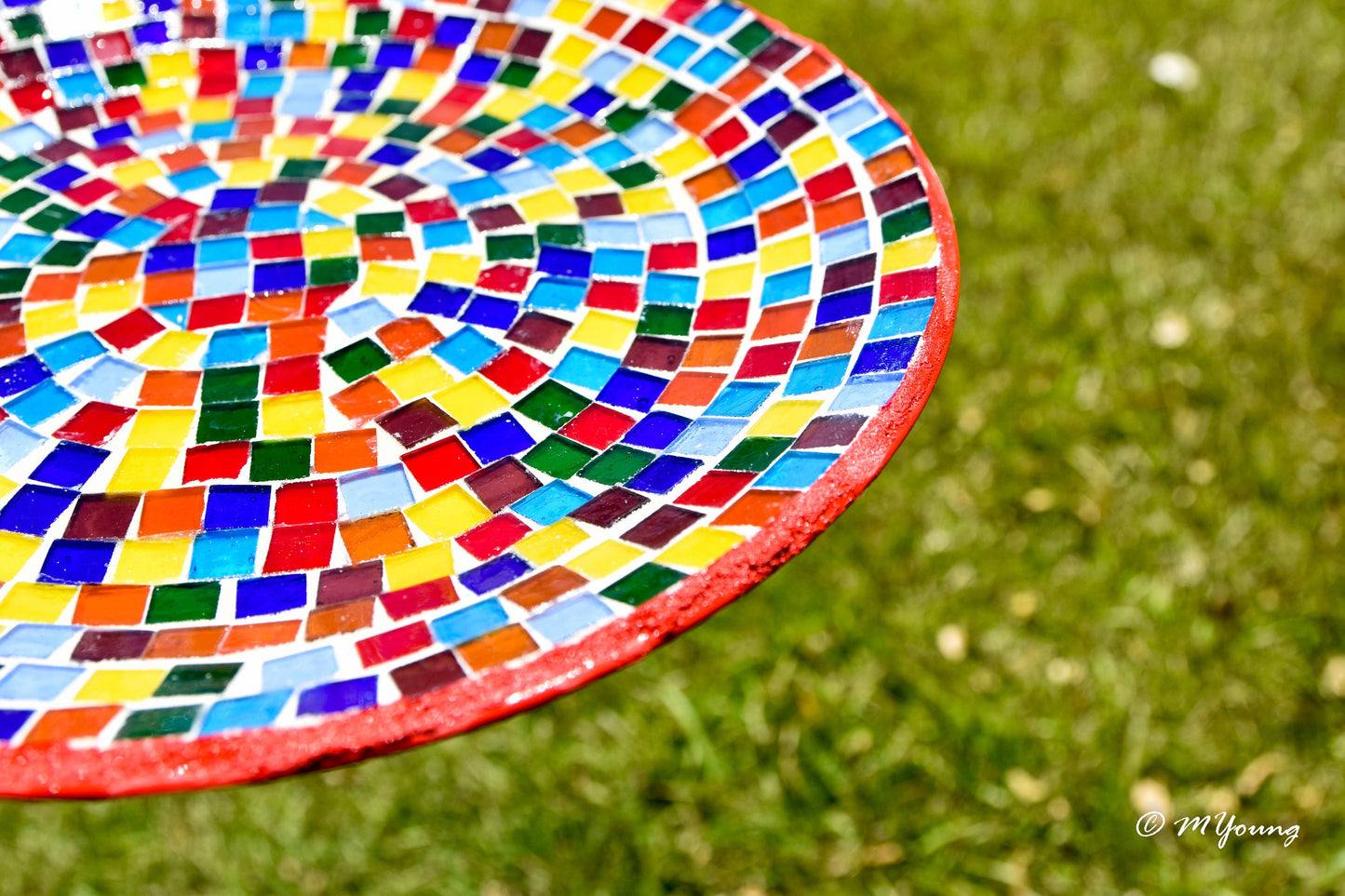 Rainbow Glass Decorative Plate