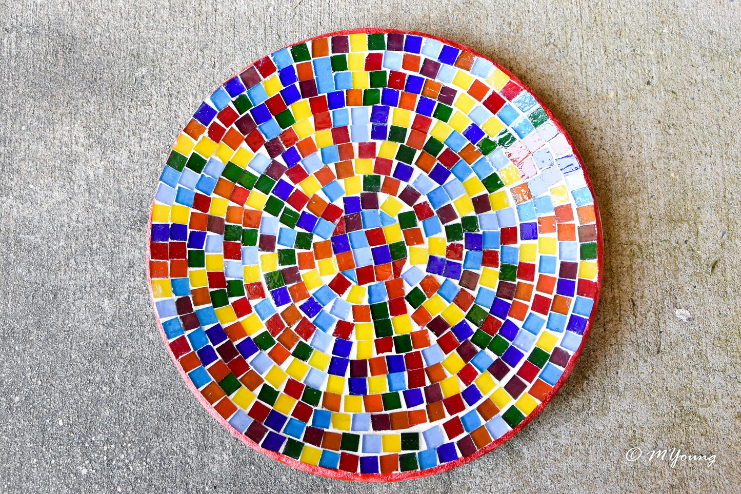 Rainbow Glass Decorative Plate