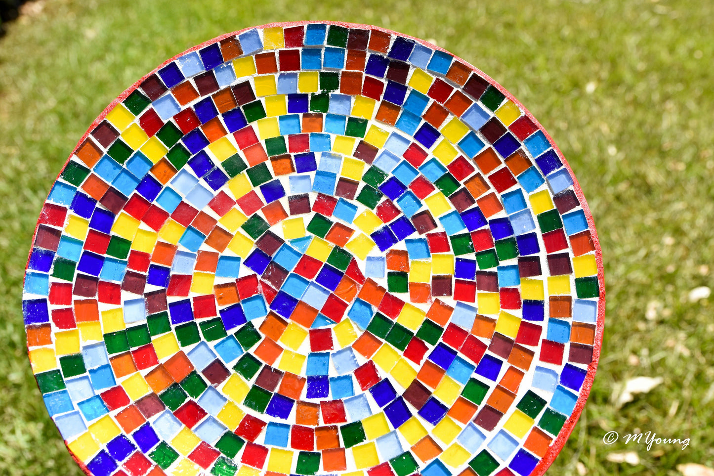 Rainbow Glass Decorative Plate