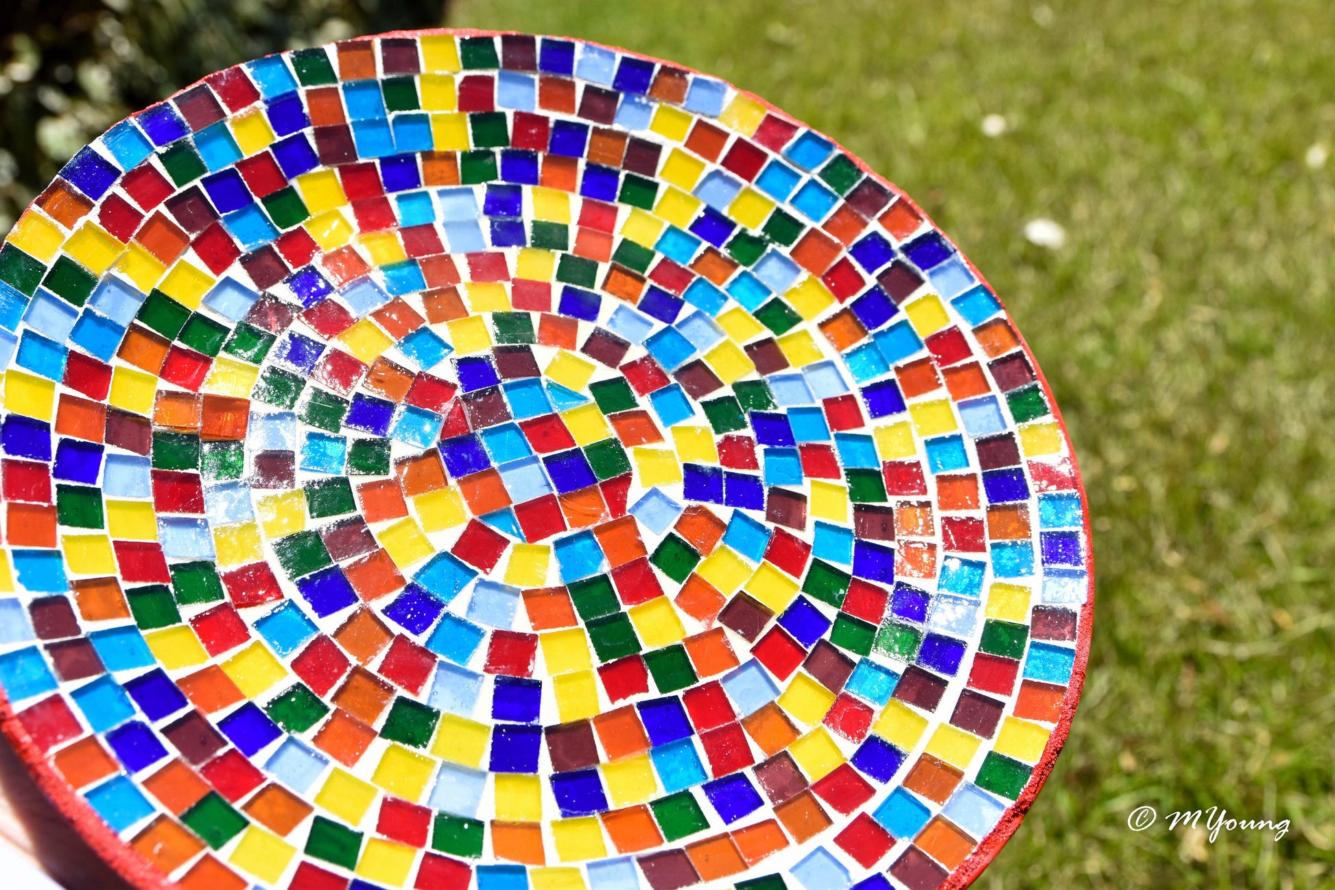 Rainbow Glass Decorative Plate