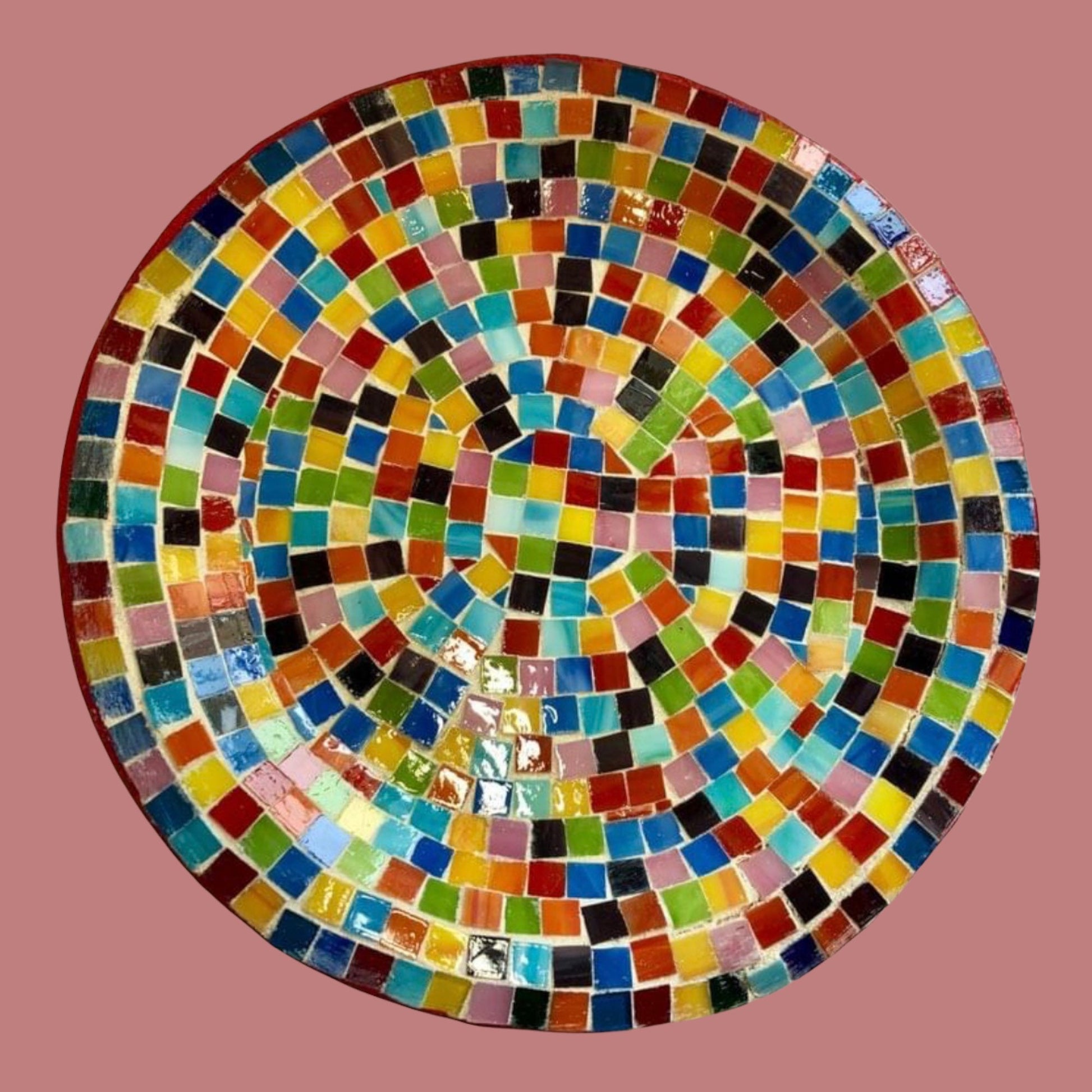Rainbow Glass Decorative Plate