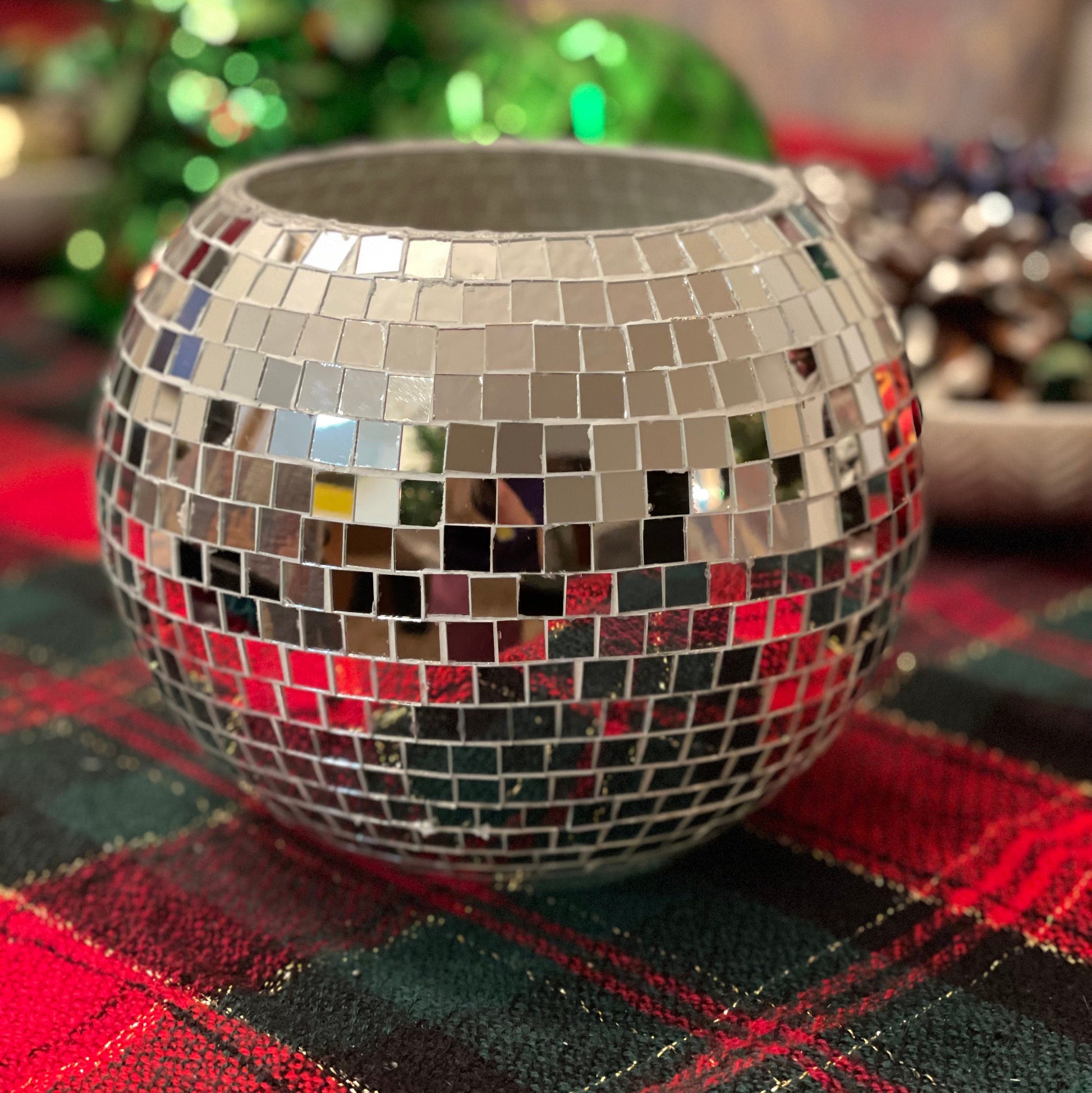 Handmade Disco Ball Planter / Free Shipping