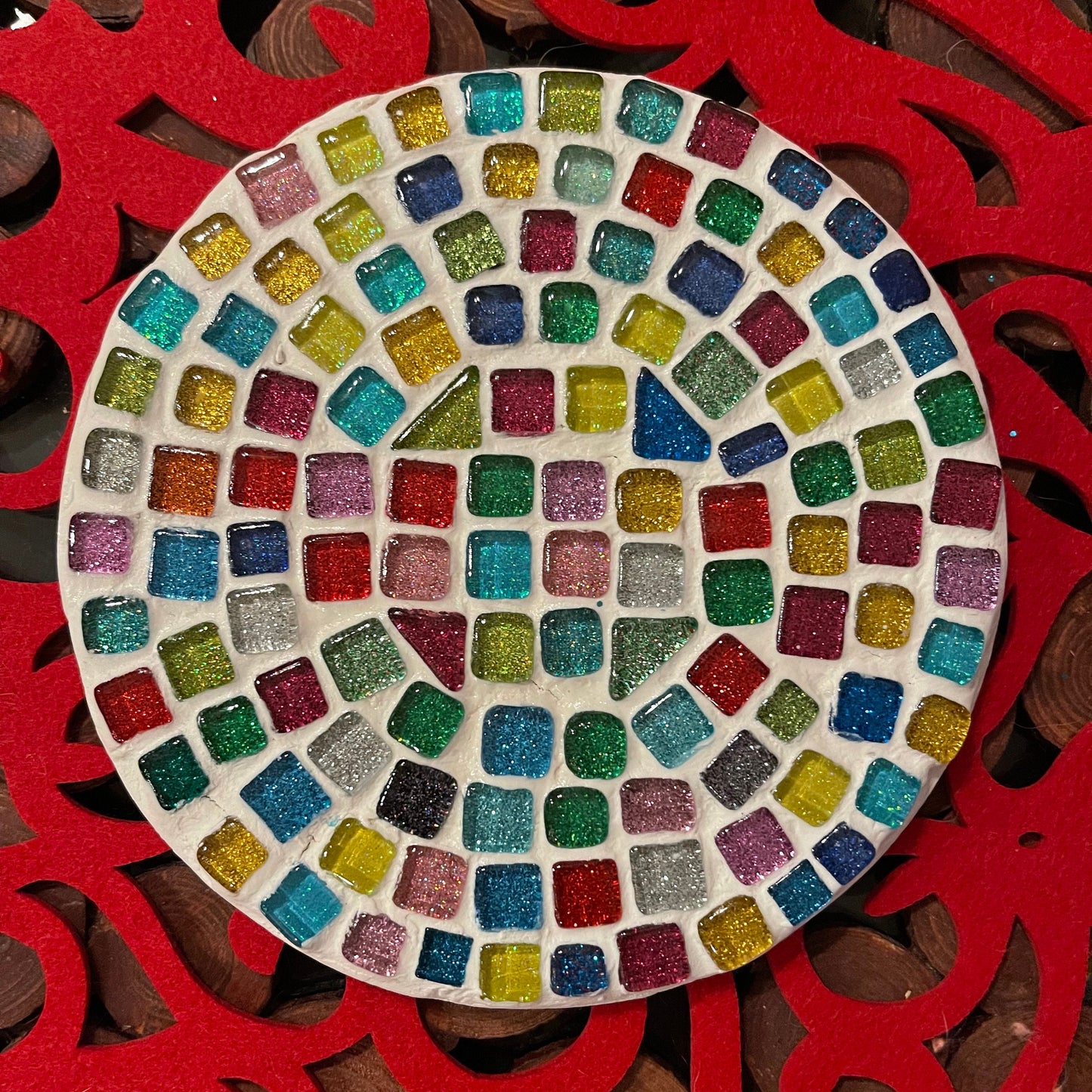 Trivet, Mosaic,Hot Plate, Plant Stand, Candle Base, Coffee Mug Base