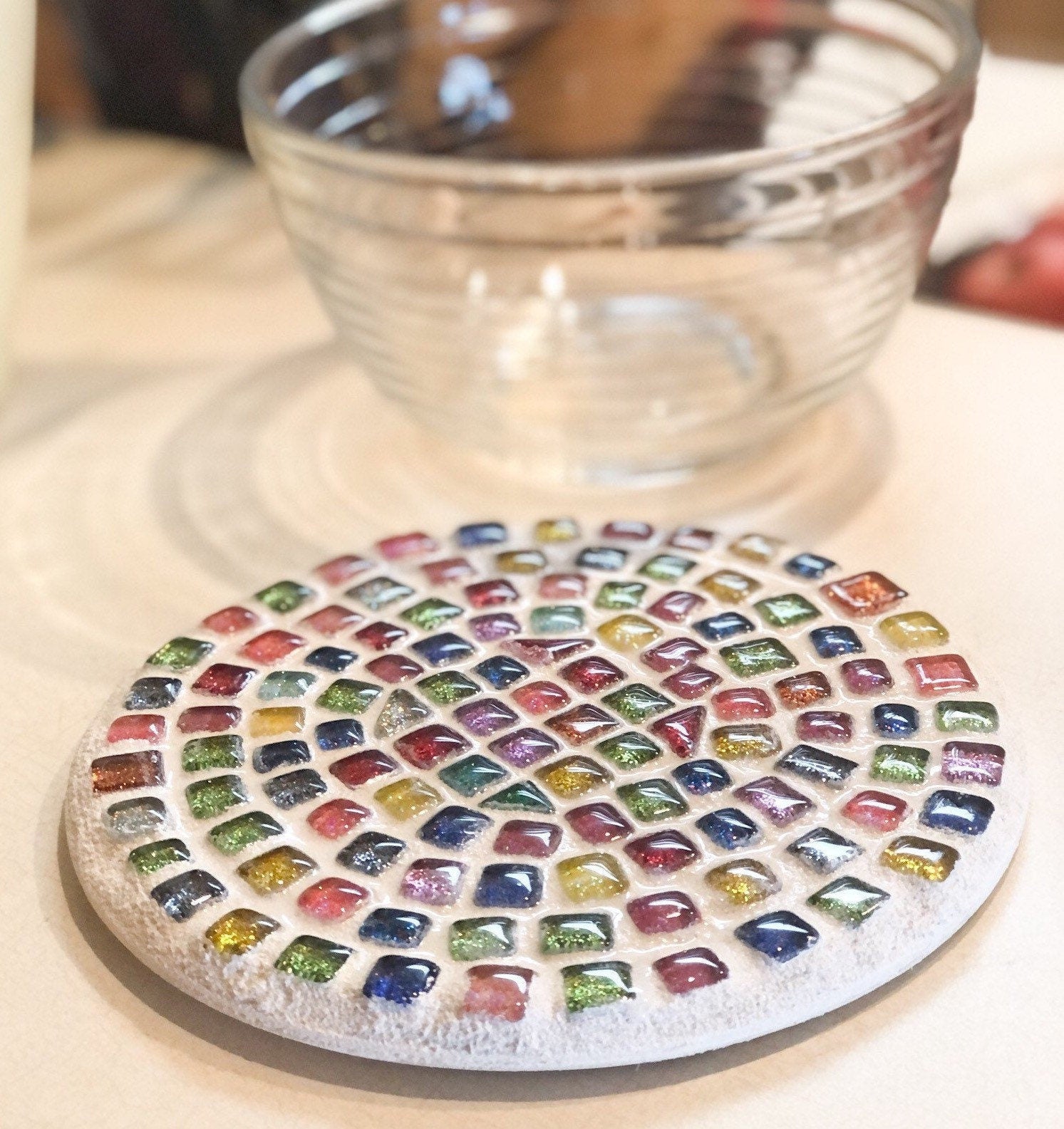 Trivet, Mosaic,Hot Plate, Plant Stand, Candle Base, Coffee Mug Base