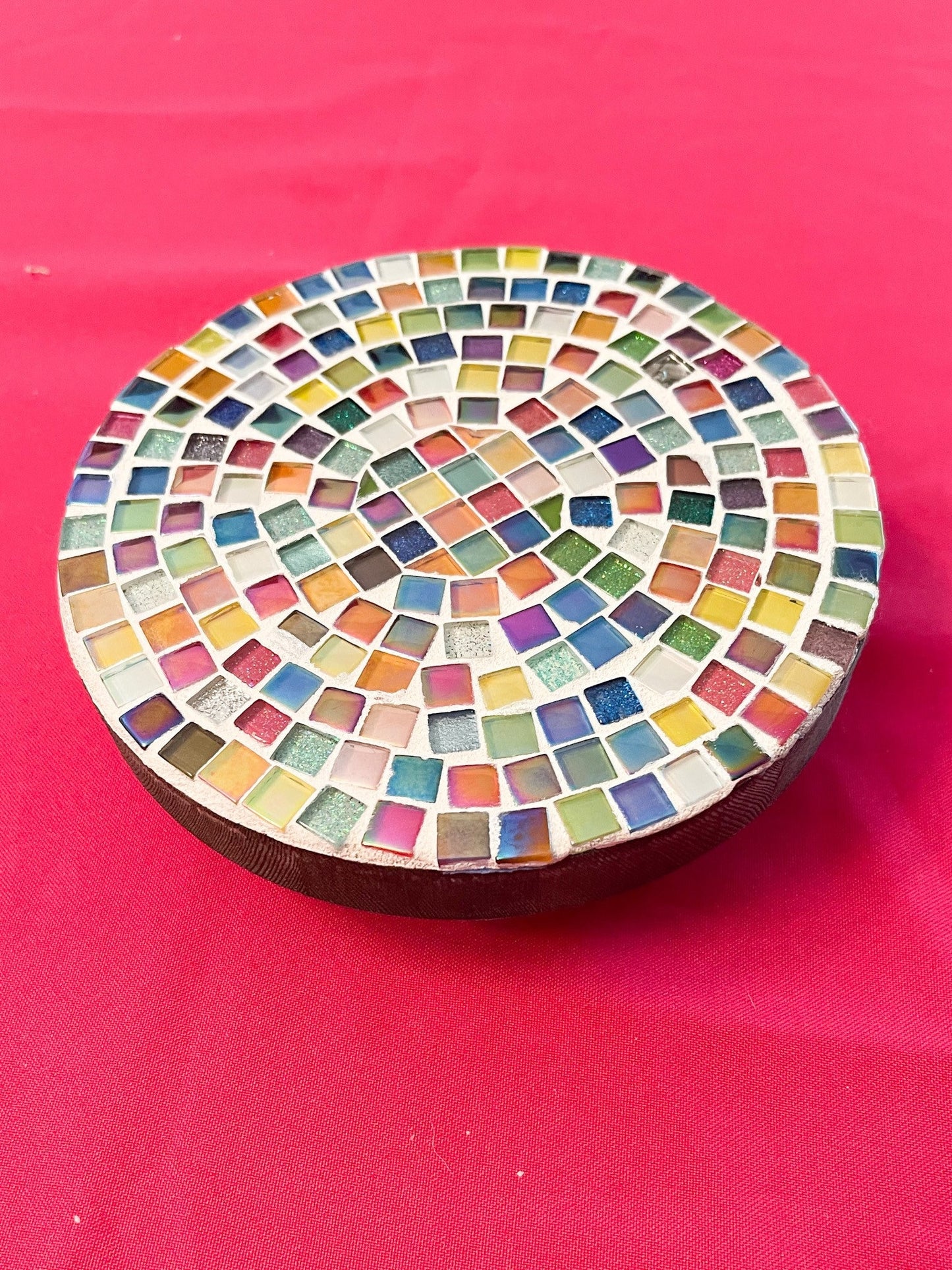 Plant Stand,8", Handmade Round Plant Stand, Mosaic Plant Riser | Unique Plant Stand/ Medium/ Free Shipping