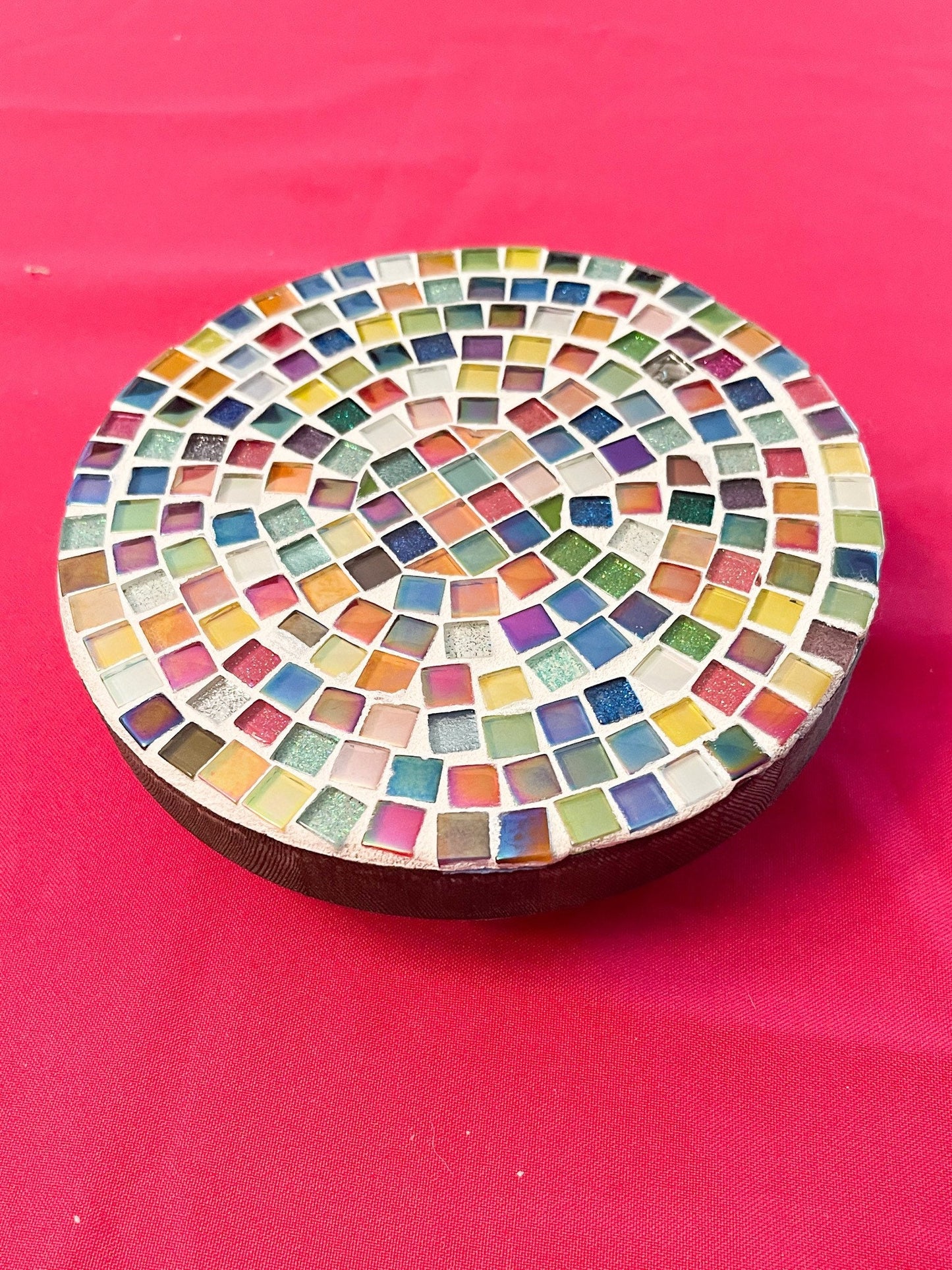 Plant Stand, Handmade Round Plant Stand, Mosaic Plant Riser | SMALL VERSION| Unique Plant Stand / Free Shipping