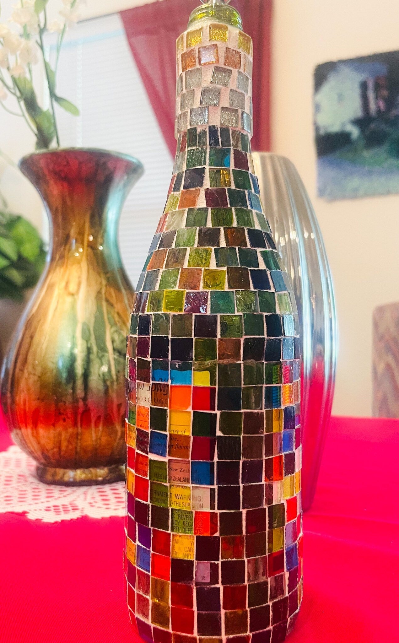 Stained Glass Look Wine Decanter