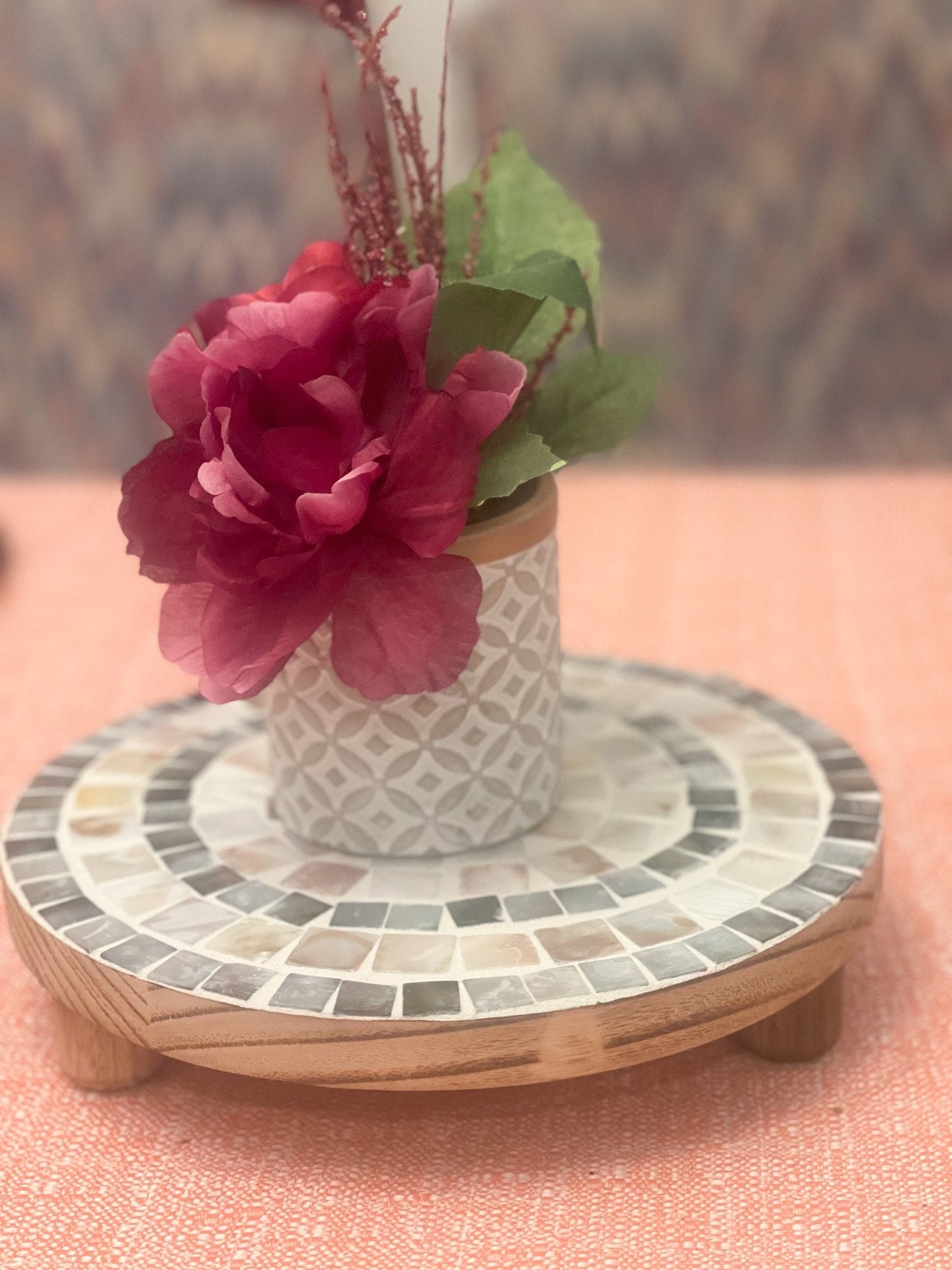Indoor Garden Mother-Of-Pearl Plant Stand/FREE SHIPPING
