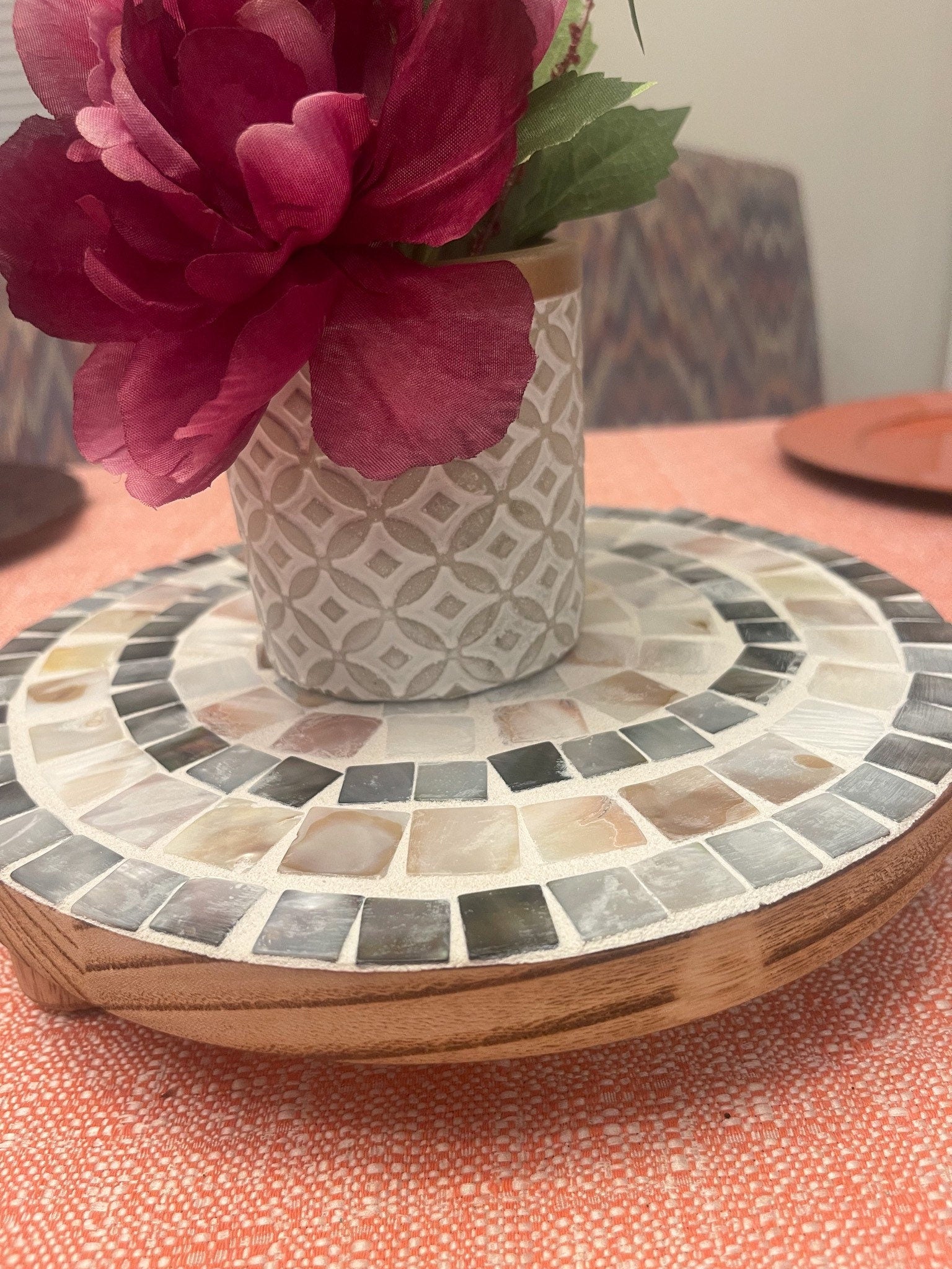 Indoor Garden Mother-Of-Pearl Plant Stand/FREE SHIPPING