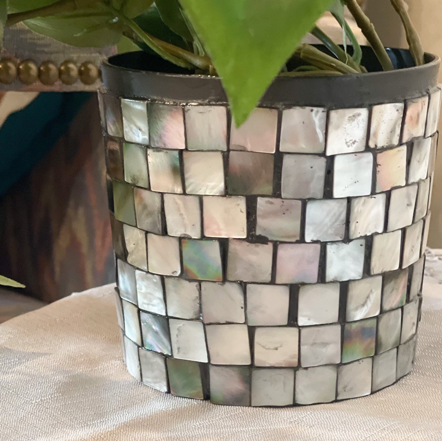 Plant Lovers Mother Of Pearl Planter