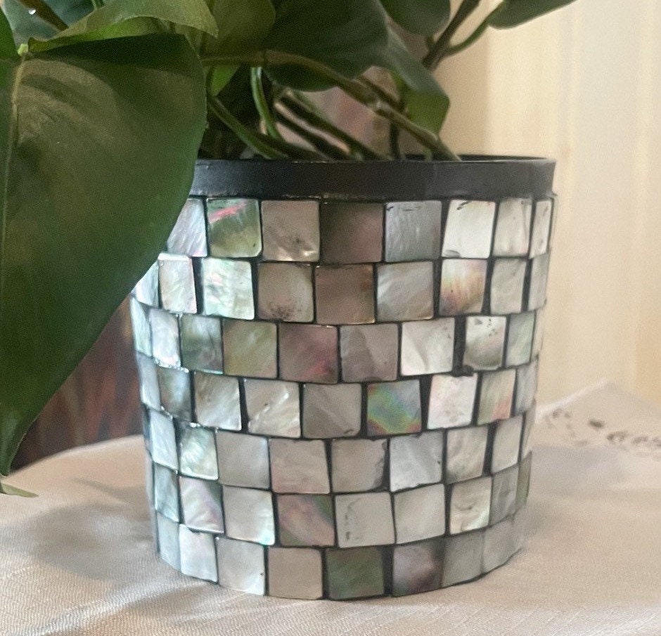 Plant Lovers Mother Of Pearl Planter
