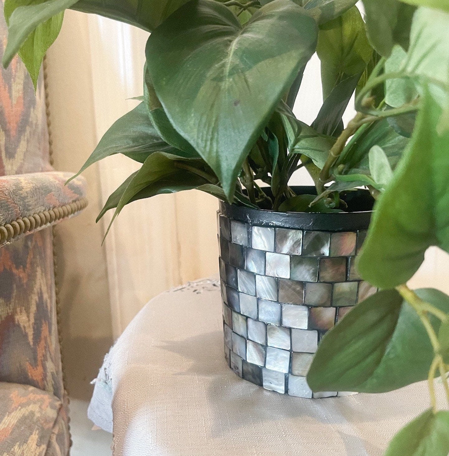 Plant Lovers Mother Of Pearl Planter