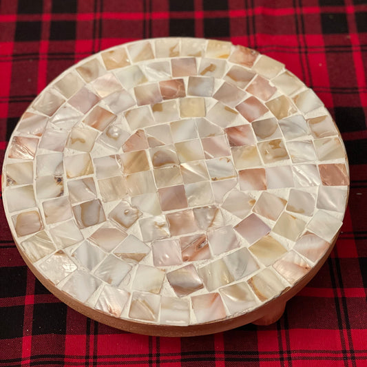 Large Mother of Pearl Decorative Stand/ Free Shipping