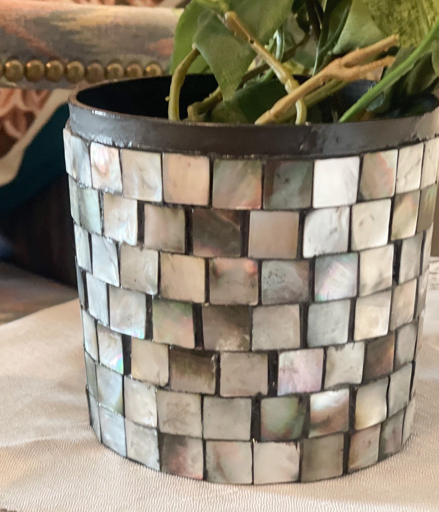 Plant Lovers Mother Of Pearl Planter