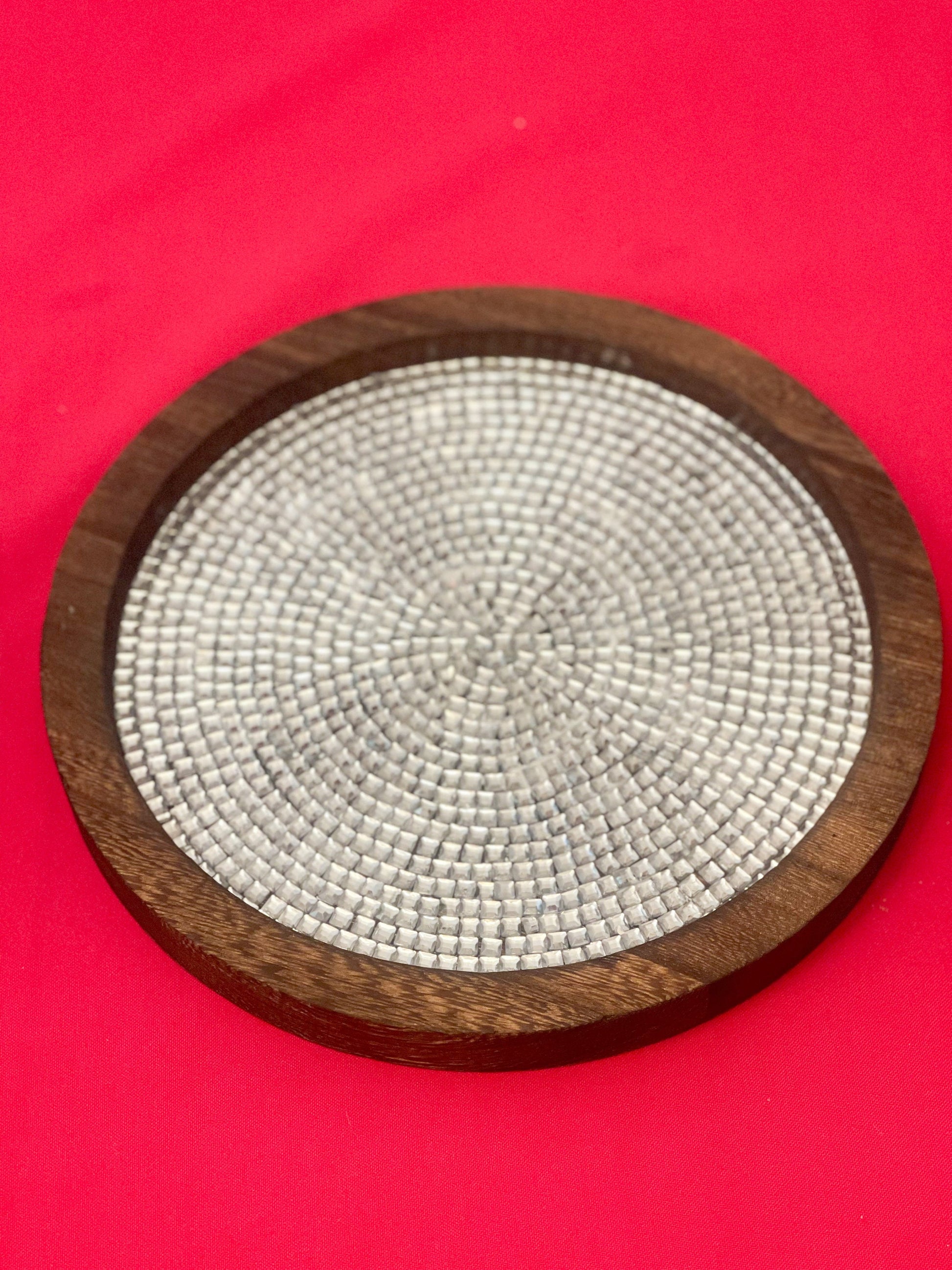 Wooden Centerpiece Plate-Free Shipping