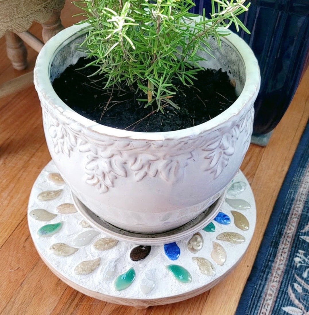 12” Plant Stand /Earth tones/FREE SHIPPING