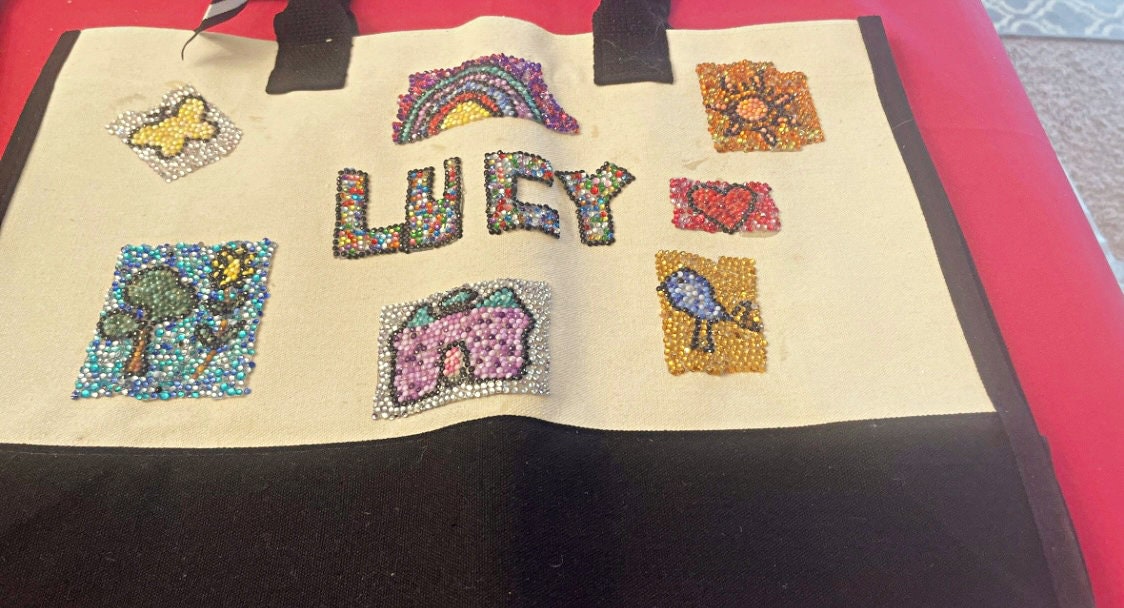 Customized White and Black Overnight Bag