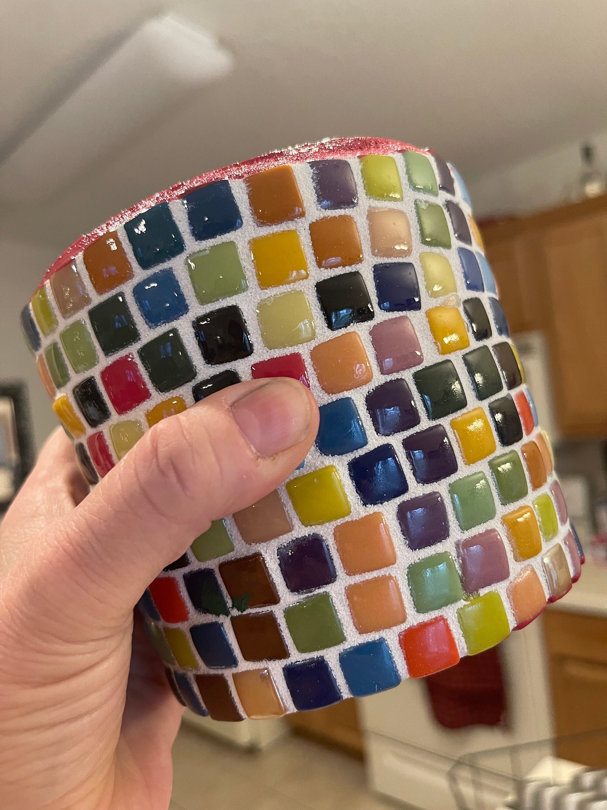Bright Multi-Colored Planter / Free Shipping