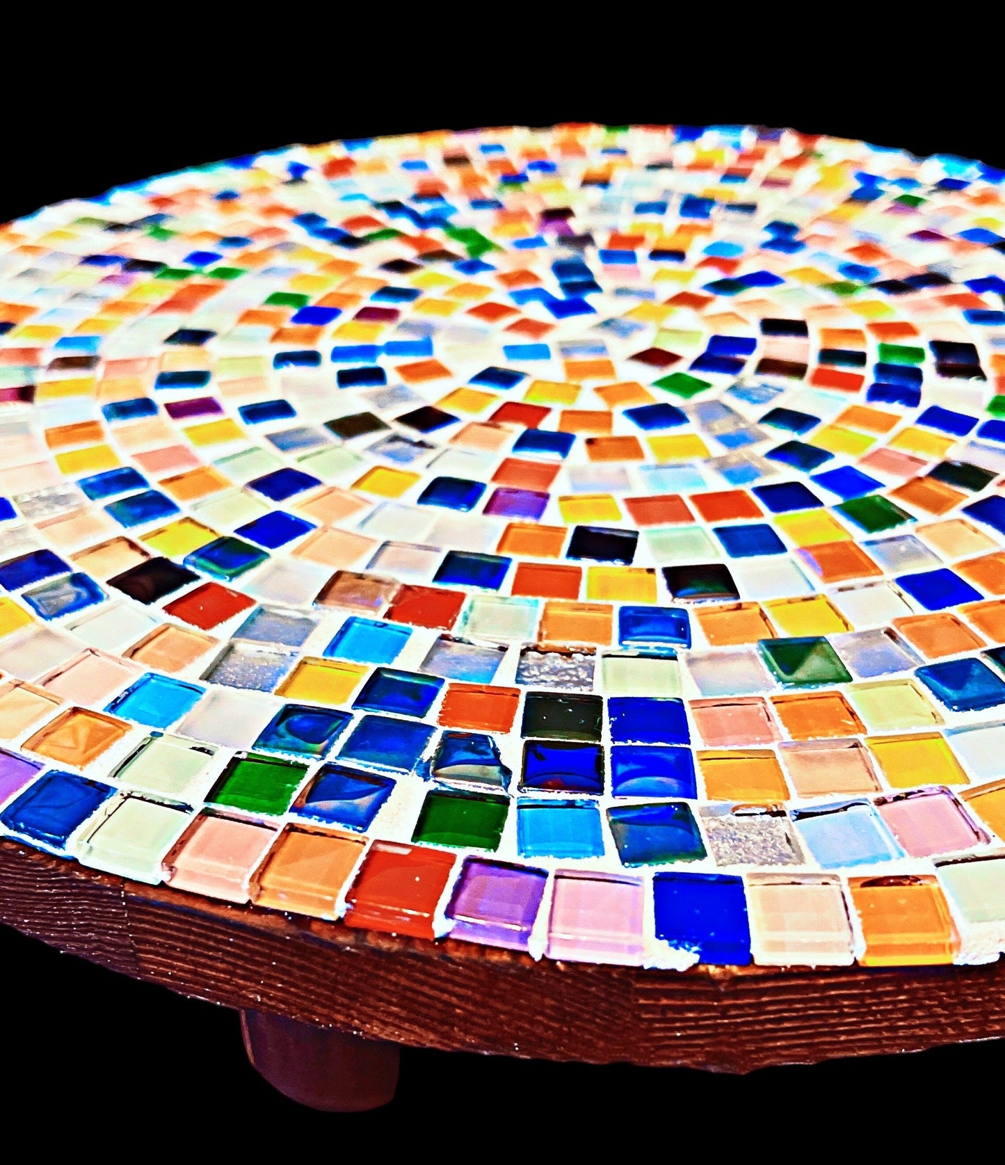 12” Plant Stand, Handmade Round Plant Stand, Mosaic Plant Riser | LARGE| Unique Plant Stand / Free Shipping