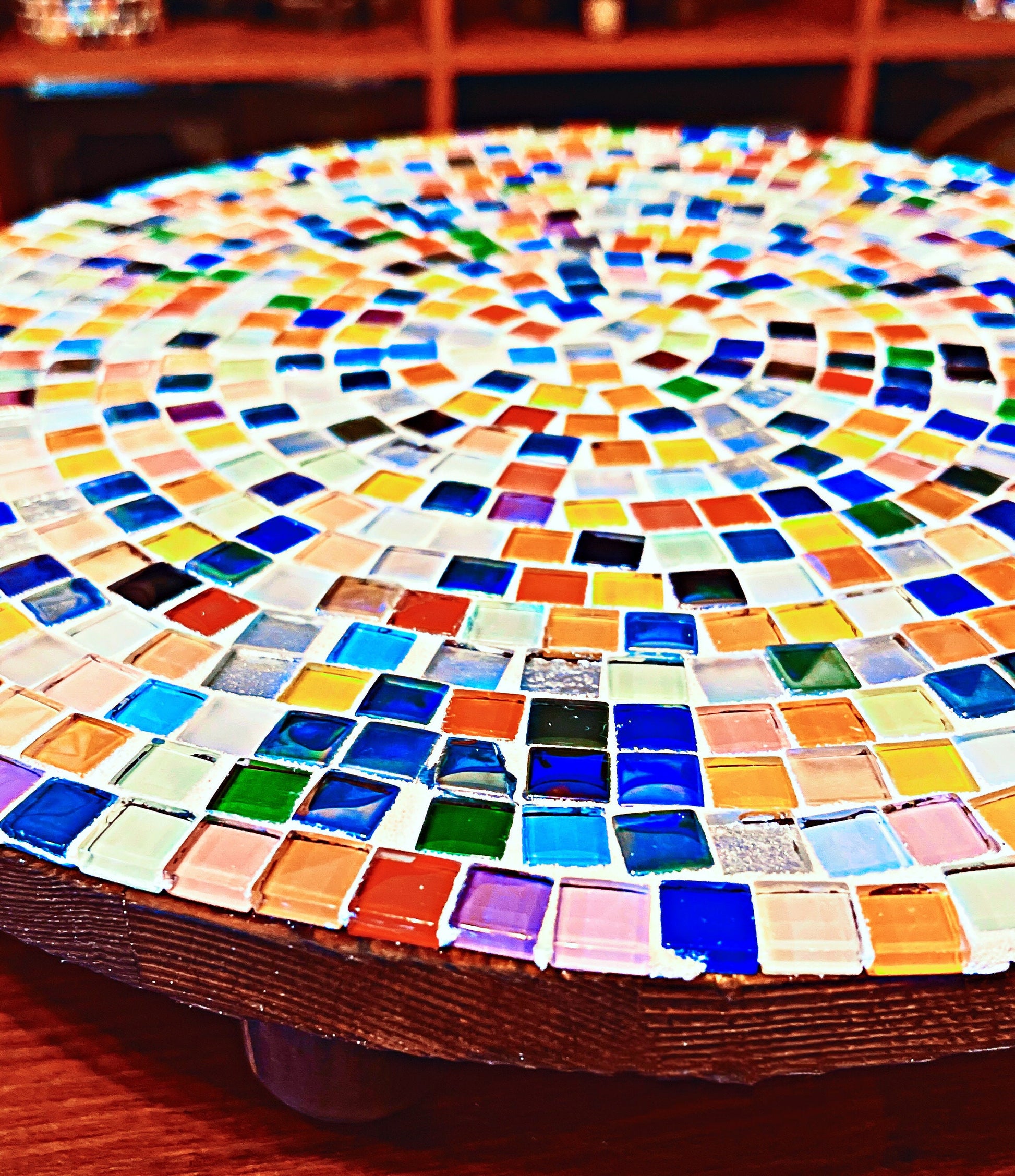 12” Plant Stand, Handmade Round Plant Stand, Mosaic Plant Riser | LARGE| Unique Plant Stand / Free Shipping