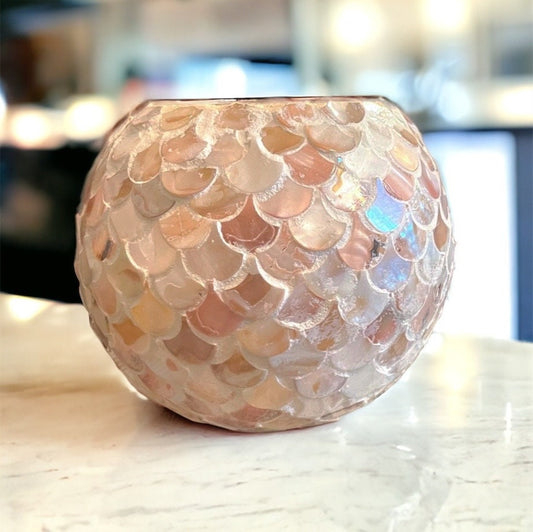 Large Mother of Pearl Bowl Planter or Vase