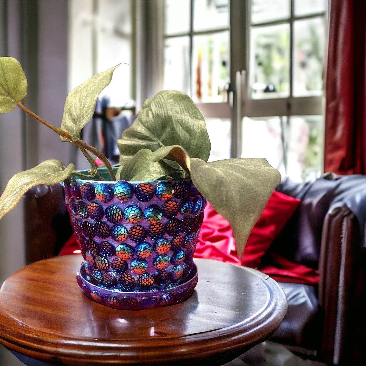 Blue/Purple Planter- Flower Pot- indoor Garden- Plant Lovers.