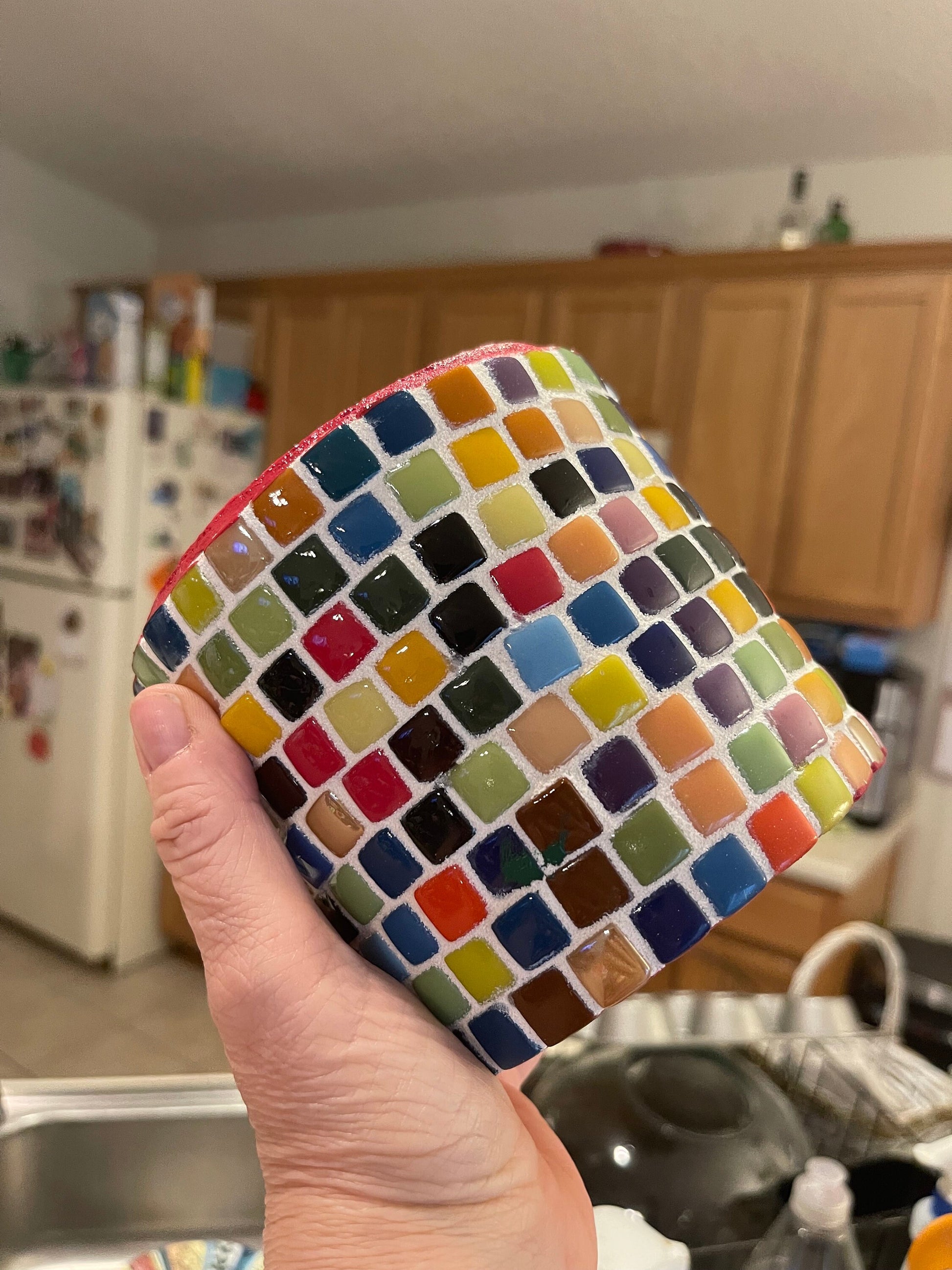 Bright Multi-Colored Planter / Free Shipping