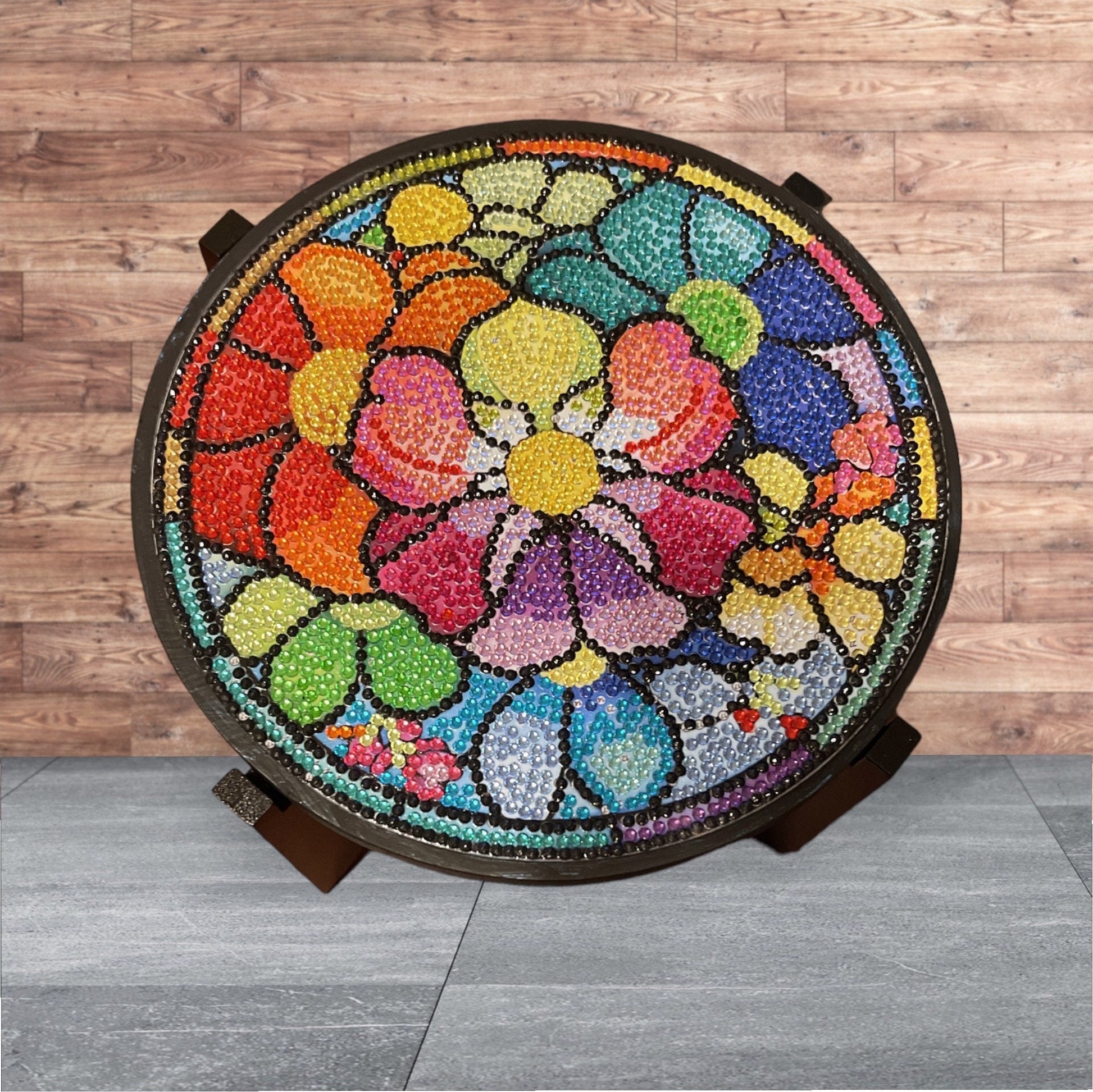 10” Plant Stand, Handmade Round Plant Stand, Tall Mosaic | Unique Plant Stand / Free Shipping