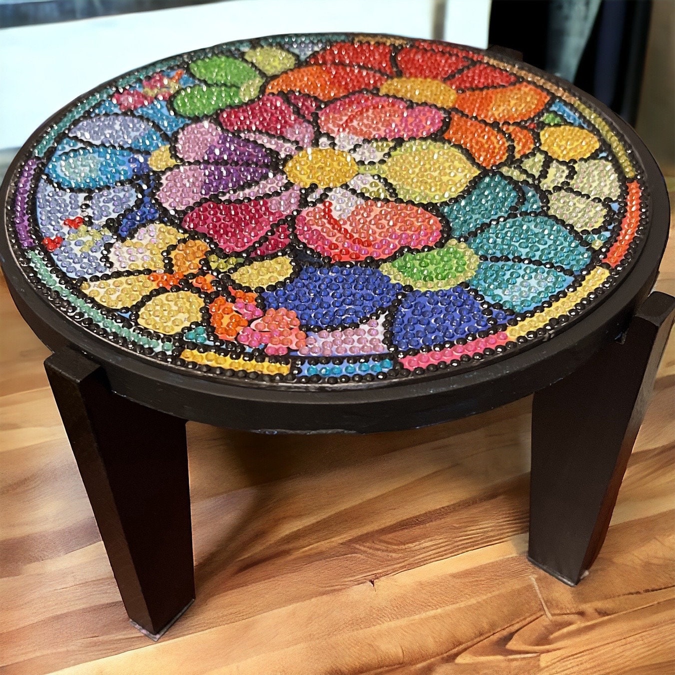 10” Plant Stand, Handmade Round Plant Stand, Tall Mosaic | Unique Plant Stand / Free Shipping