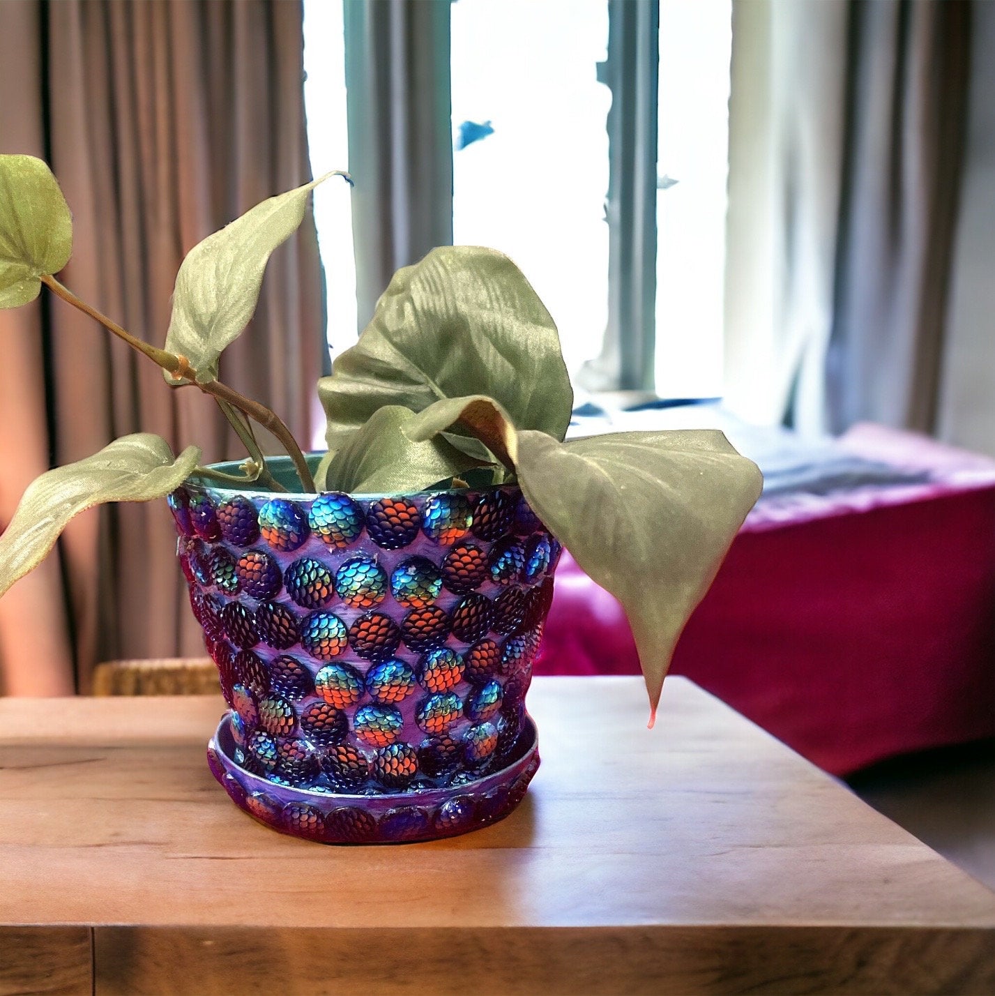 Blue/Purple Planter- Flower Pot- indoor Garden- Plant Lovers.