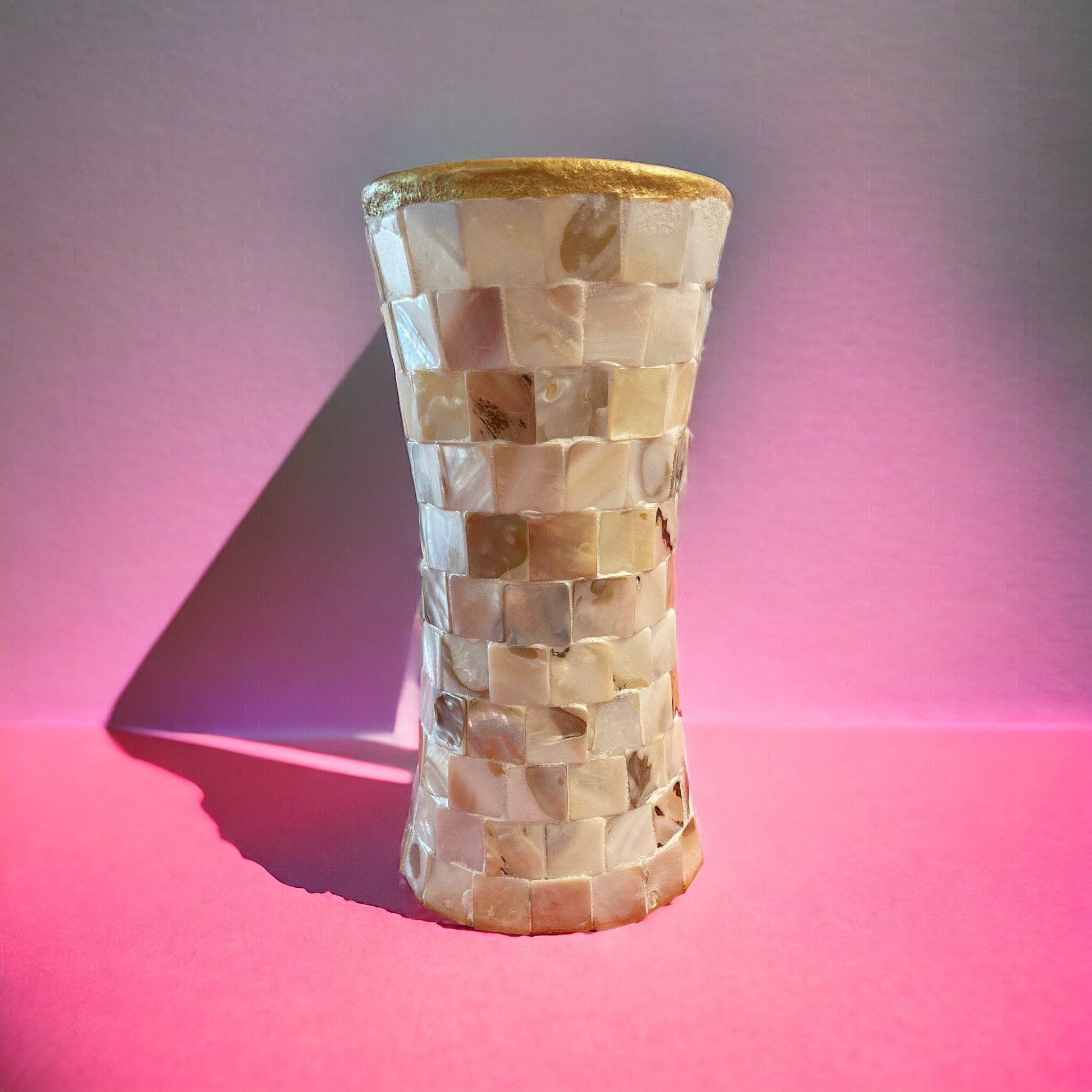 Mother of Pearl Vase 8” tall by 5” (The Vicki Vase) / Free Shipping