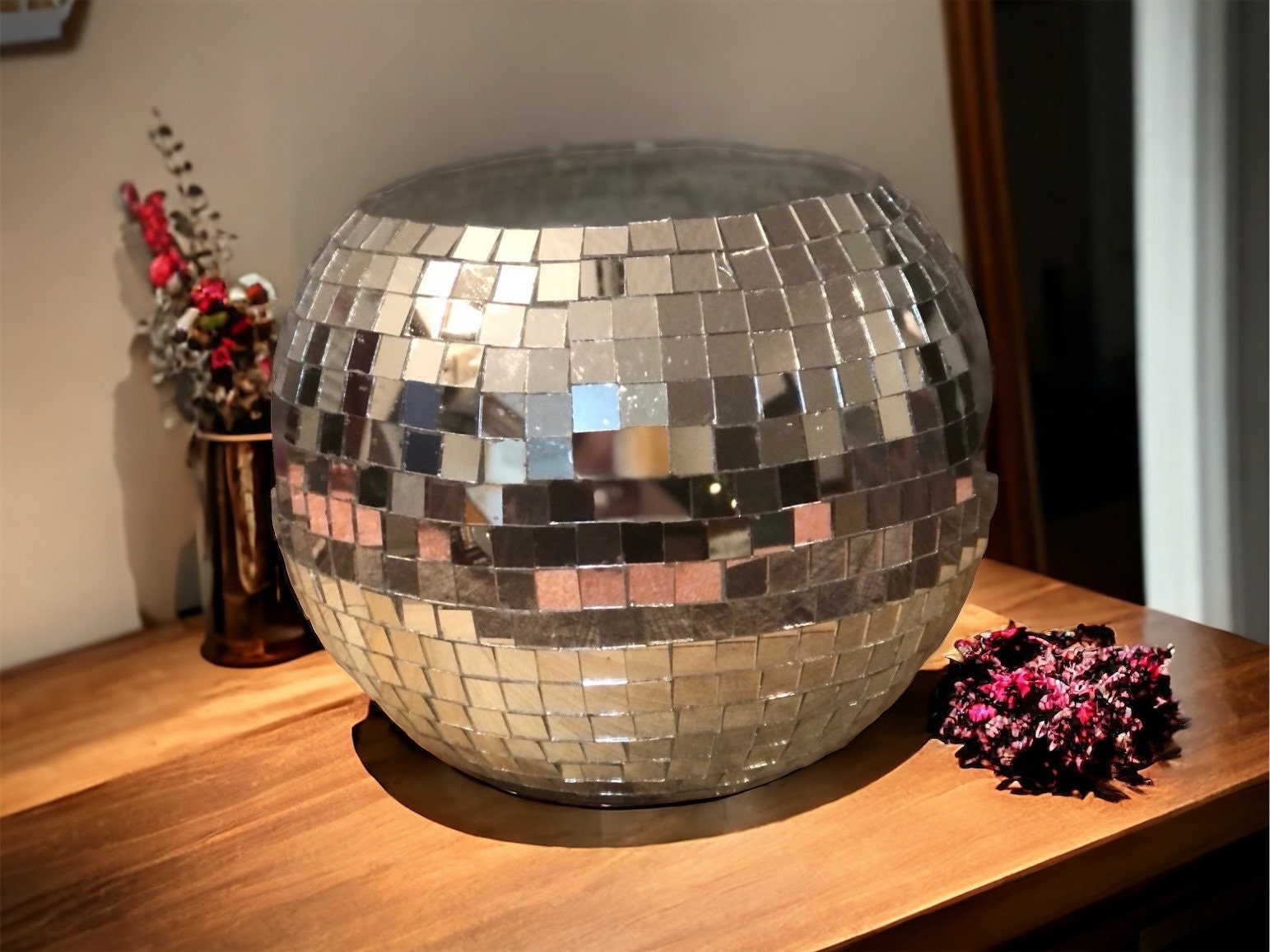 Handmade Disco Ball Planter / Free Shipping