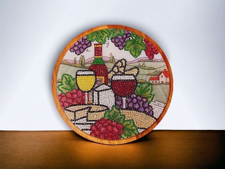 Crystal Mosaic Trivet, Bar Caddy, Hot Plate, Plant Stand, Candle Base, Display Piece