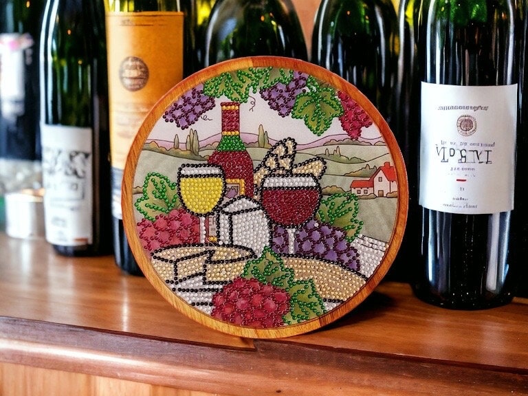 Crystal Mosaic Trivet, Bar Caddy, Hot Plate, Plant Stand, Candle Base, Display Piece