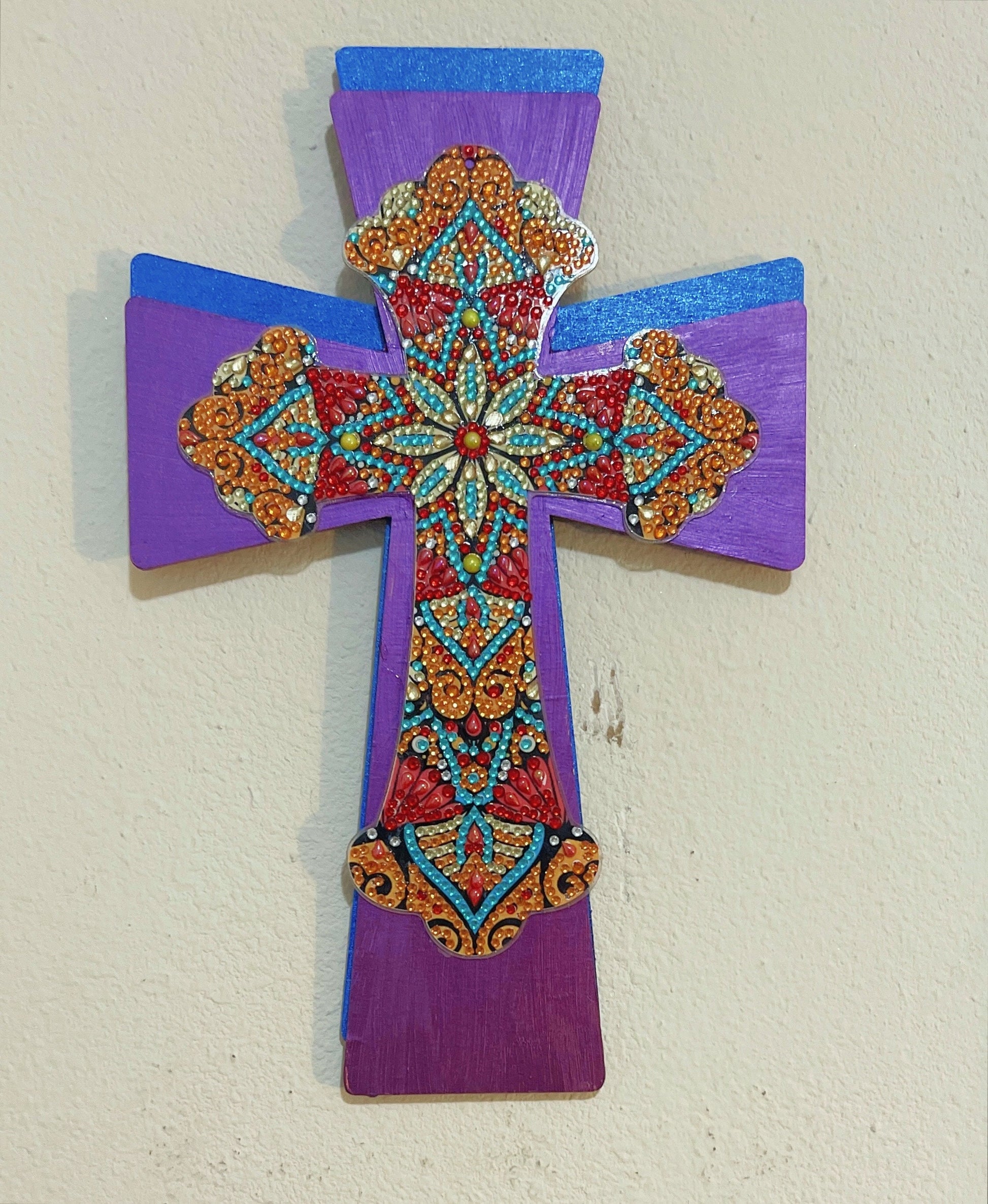 Handmade Decorated Christian Cross/ Wall Hanging