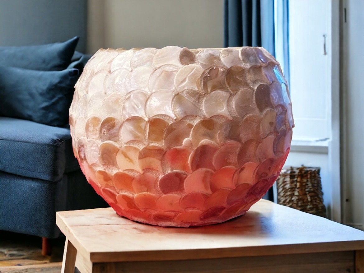 10” Mother of Pearl Bowl Planter or Vase