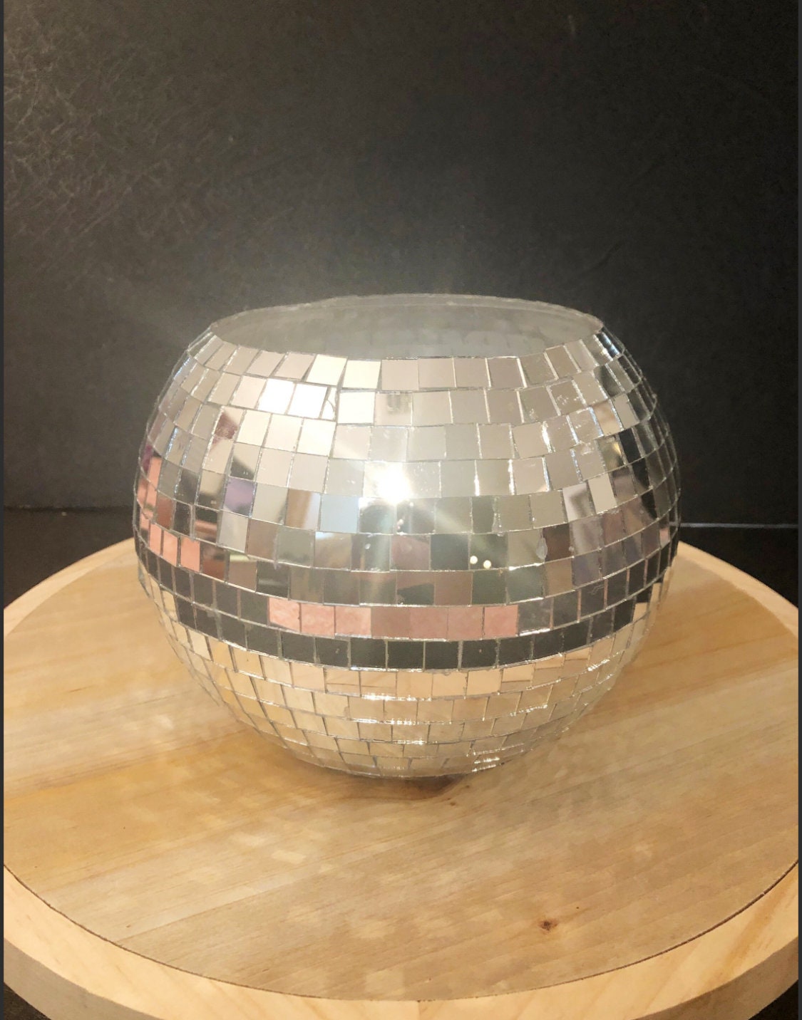 Handmade Disco Ball Planter / Free Shipping