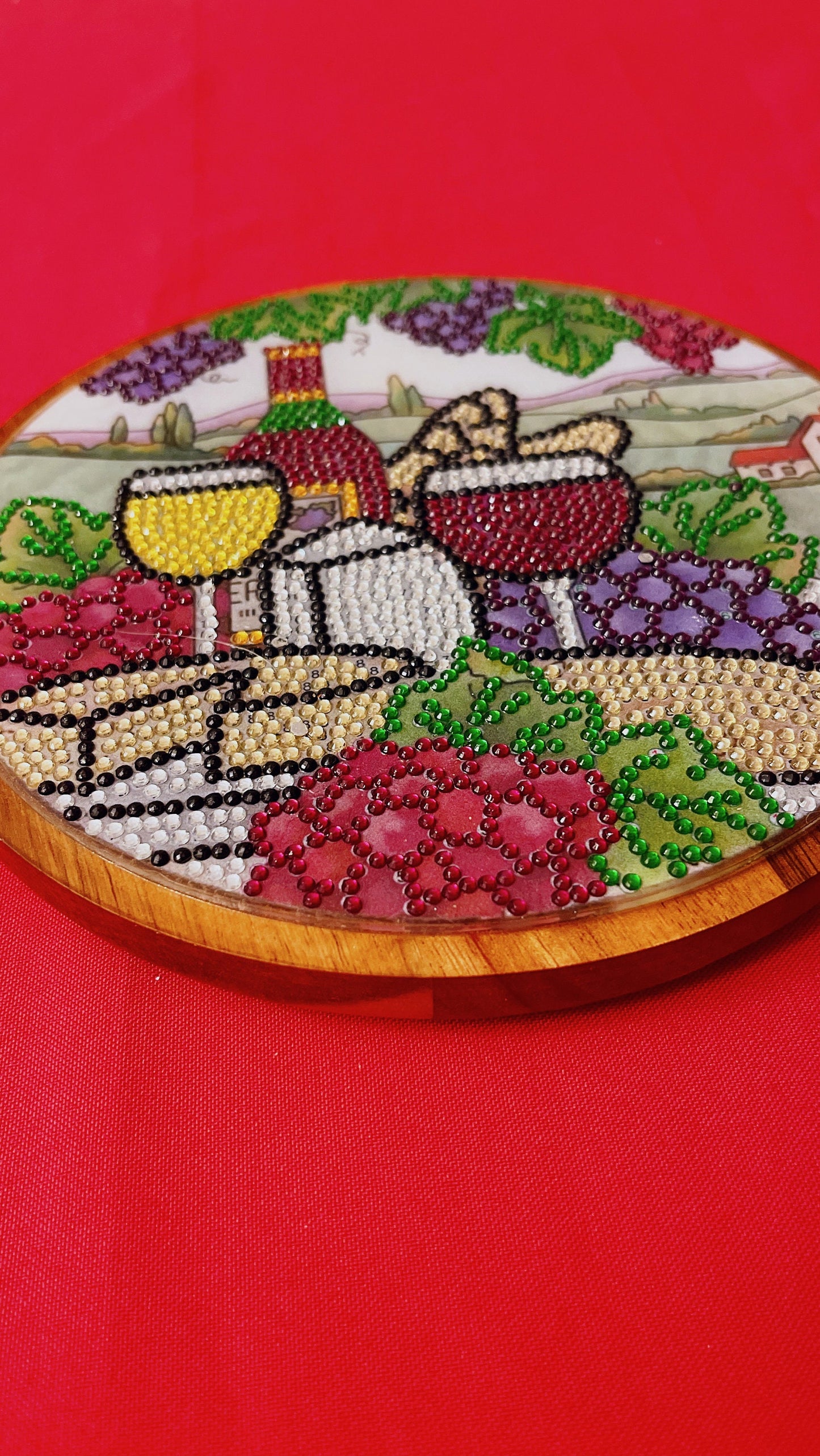 Crystal Mosaic Trivet, Bar Caddy, Hot Plate, Plant Stand, Candle Base, Display Piece