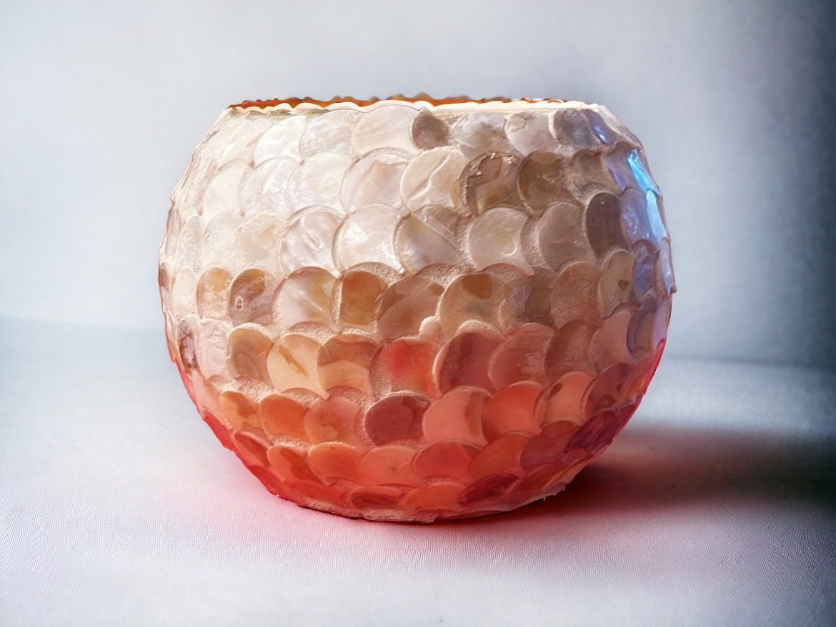 10” Mother of Pearl Bowl Planter or Vase