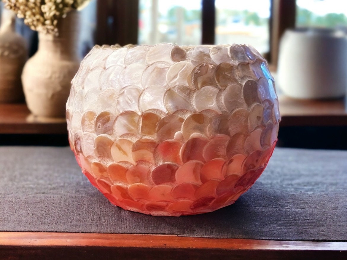 10” Mother of Pearl Bowl Planter or Vase