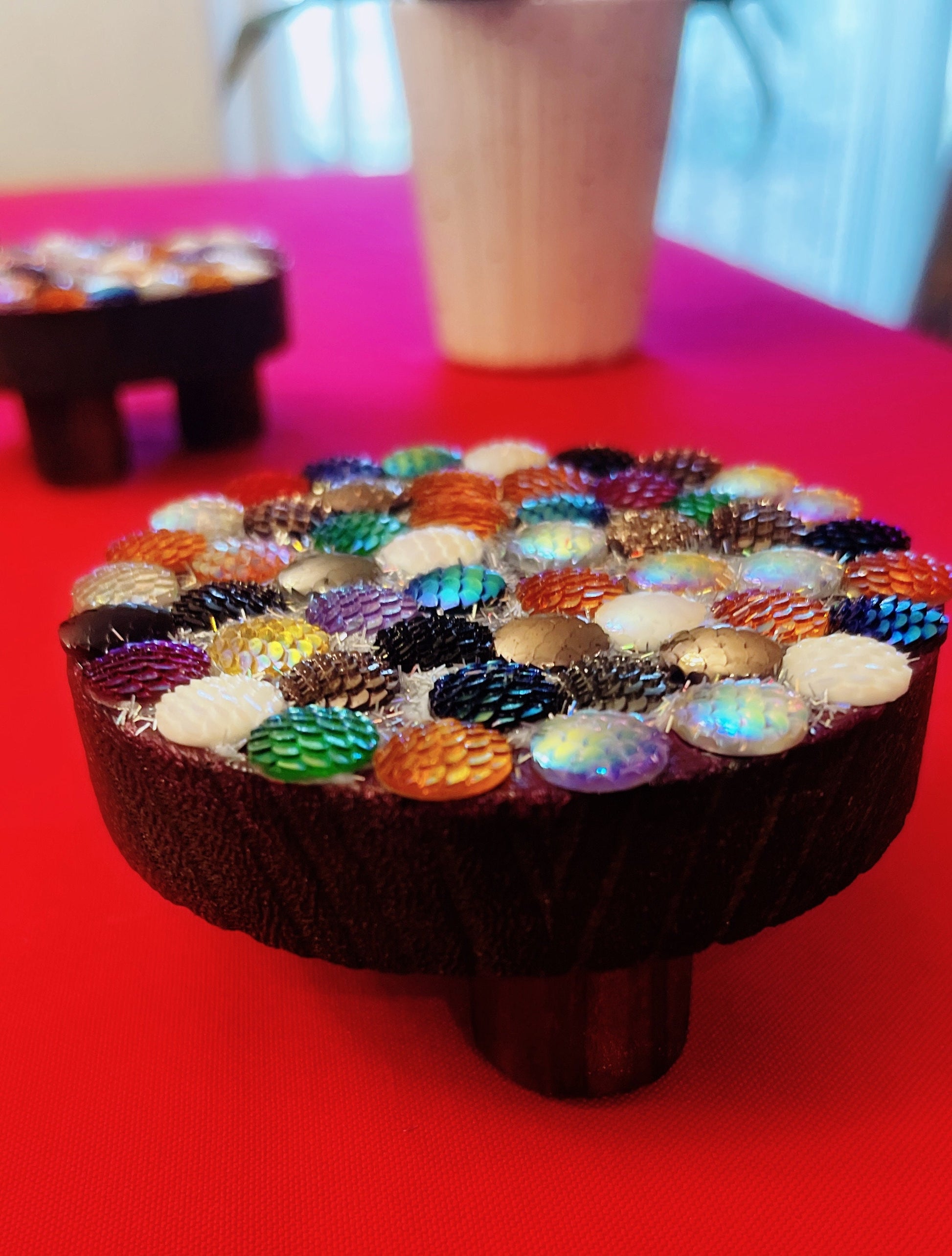 Colorful Wooden Coasters/ Plant Stands