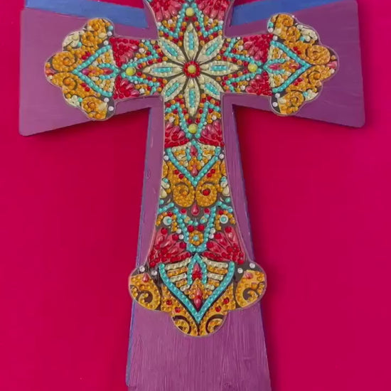 Handmade Decorated Christian Cross/ Wall Hanging