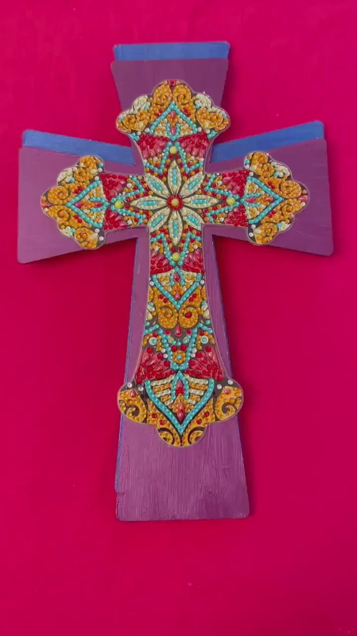 Handmade Decorated Christian Cross/ Wall Hanging