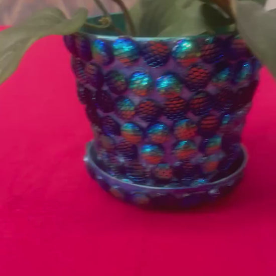 Blue/Purple Planter- Flower Pot- indoor Garden- Plant Lovers.